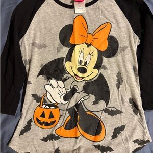 Disney Gray and Black Tee with Pink Tag